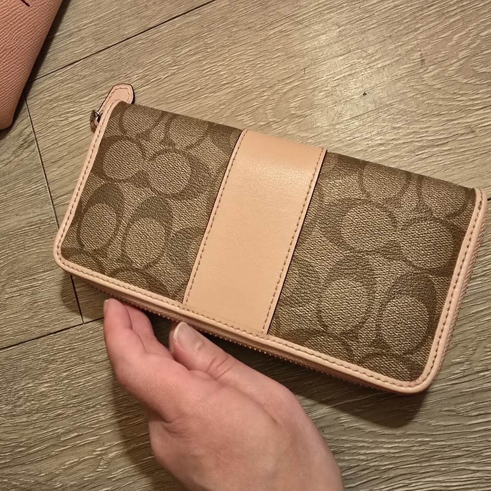 Coach Brown and Pink Signature Tote Bag - Picture 12 of 12